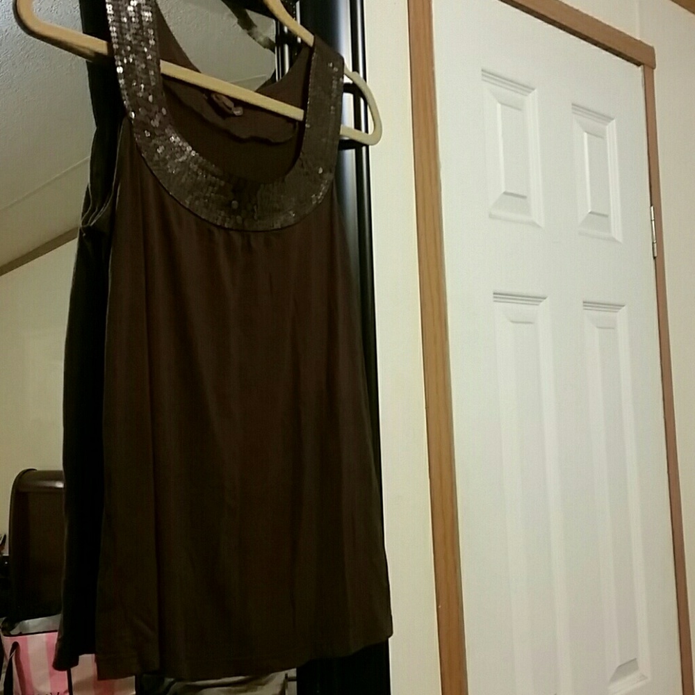 Gorgeous Brown sequence shirt